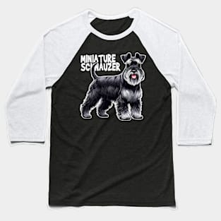 Chic Schnauzer Charms Stylish Statement Tee for Doggy Devotees Baseball T-Shirt